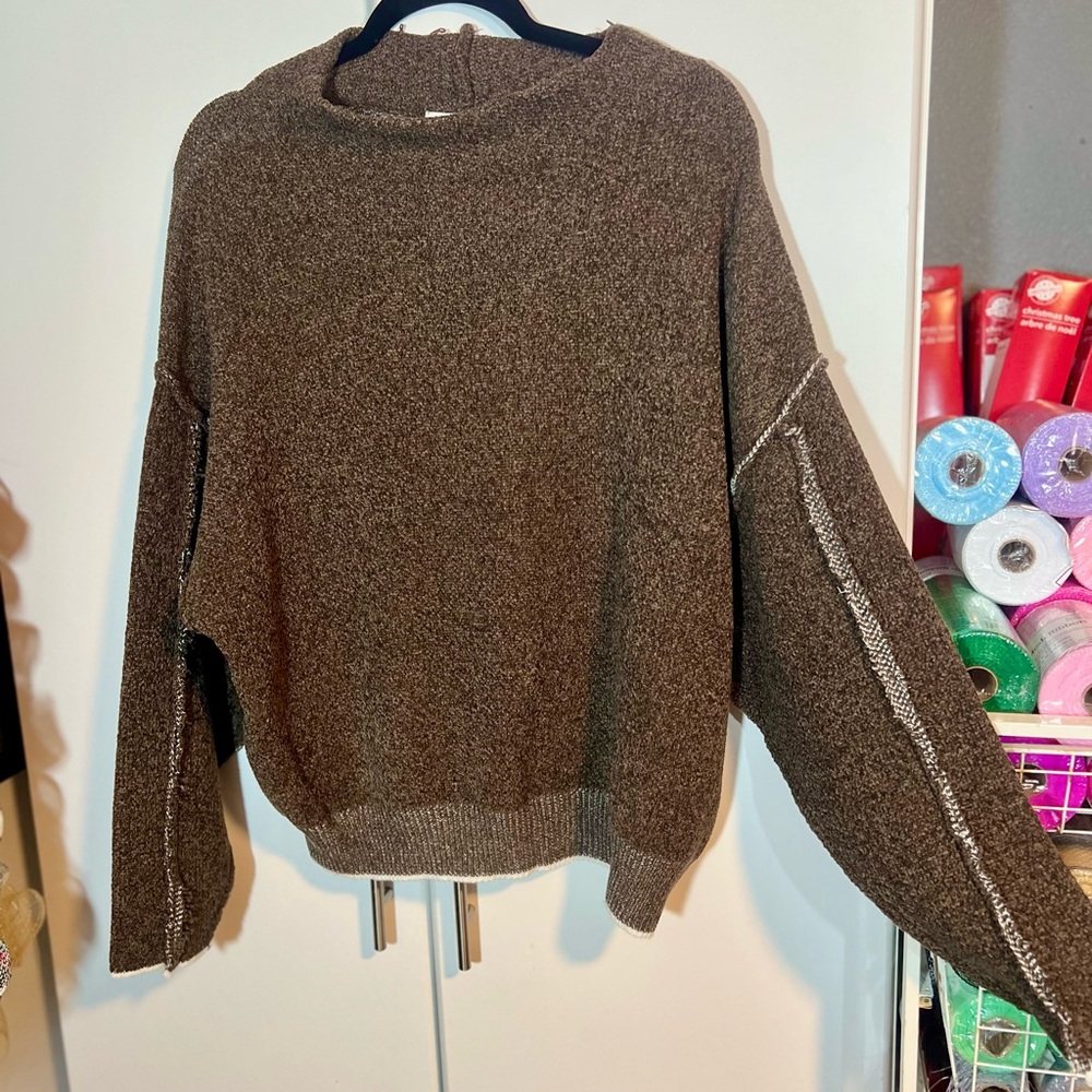 Zenana Outfitters Brown Sweater
